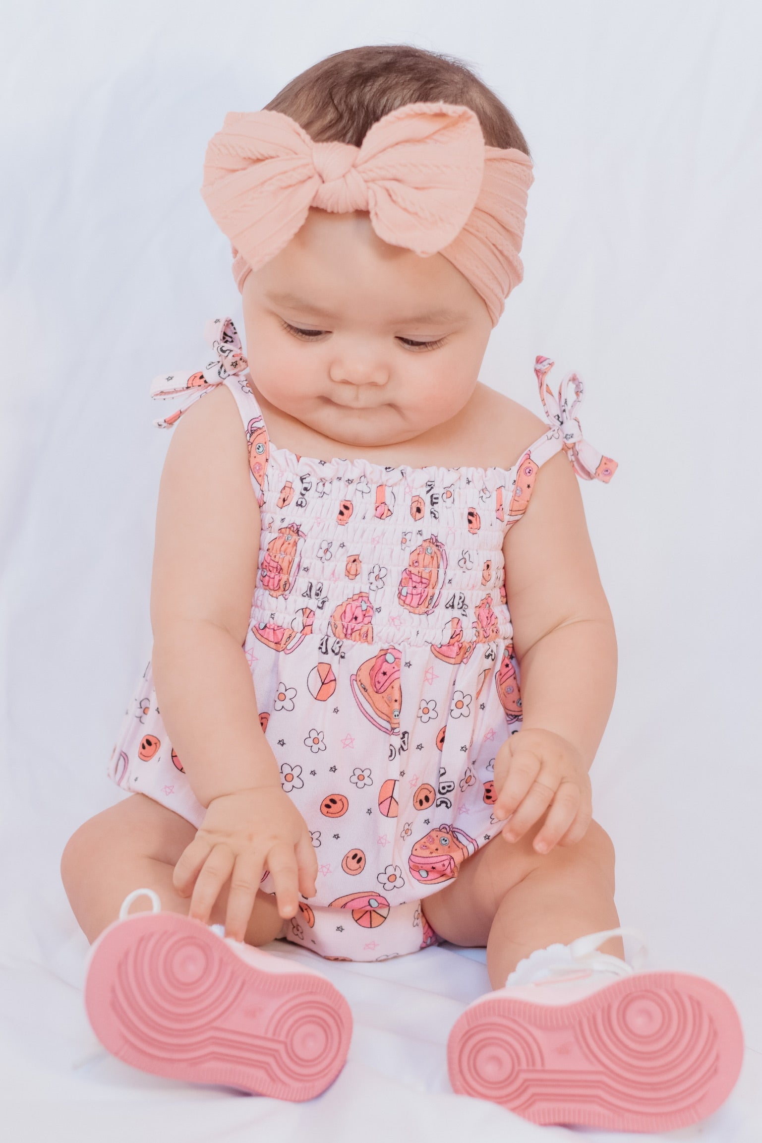 SCHOOL DREAMZZZ SMOCKED BUBBLE ROMPER | DREAM BIG LITTLE CO