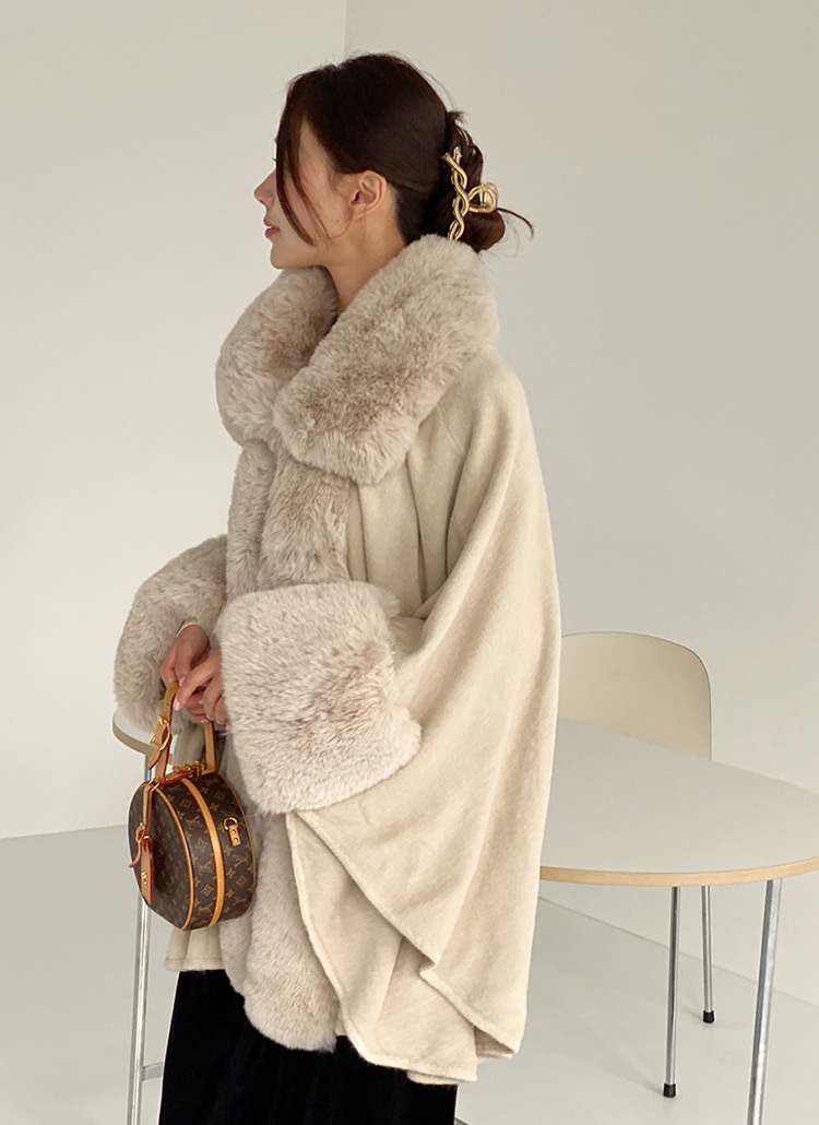 エコファーケープコート | レディースファッション通販 - DHOLIC