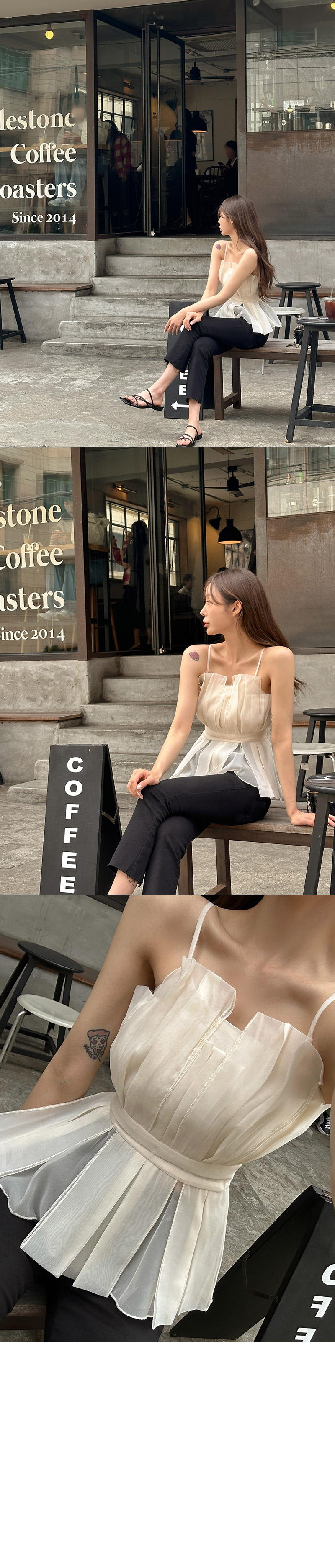 シフォンフリルキャミソール | レディースファッション通販 - DHOLIC