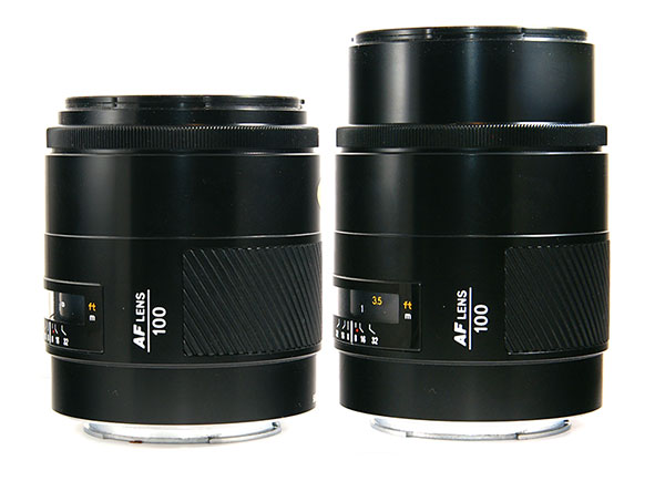 Minolta AF 100mm F2 A-mount lens info