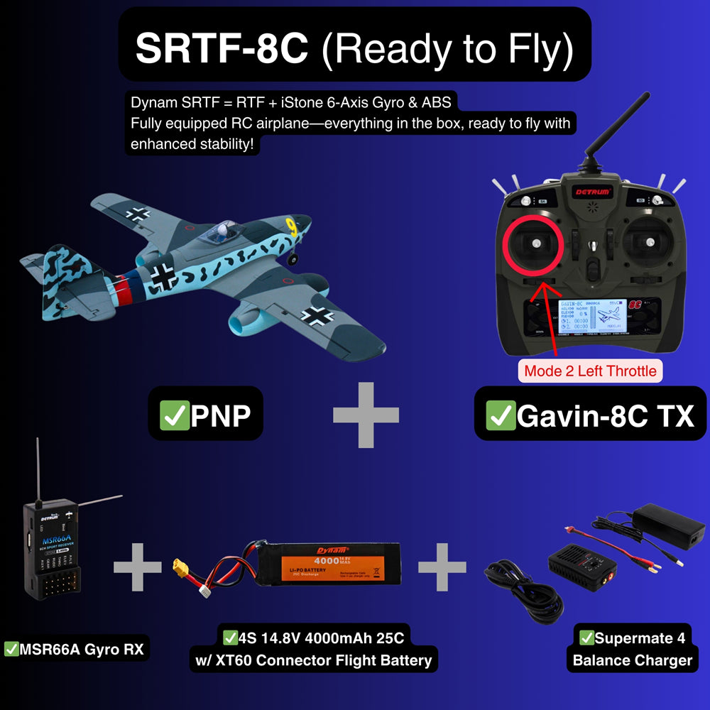 Dynam メッサーシュミット Me-262 V2 4S 70mm EDF ジェット