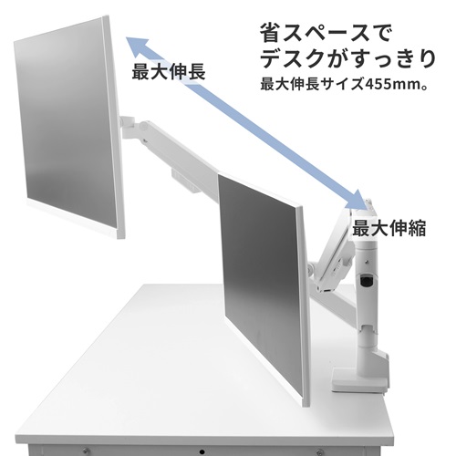 e-TREND｜Pixio PSW1SBK-O [PS1S Wave Black モニターアーム シングル]