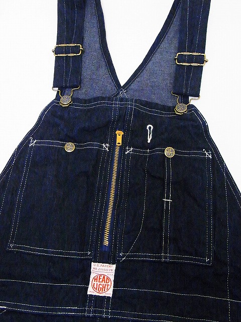 HEADLIGHT[ヘッドライト] オーバーオール デニム ハイバック HD41630