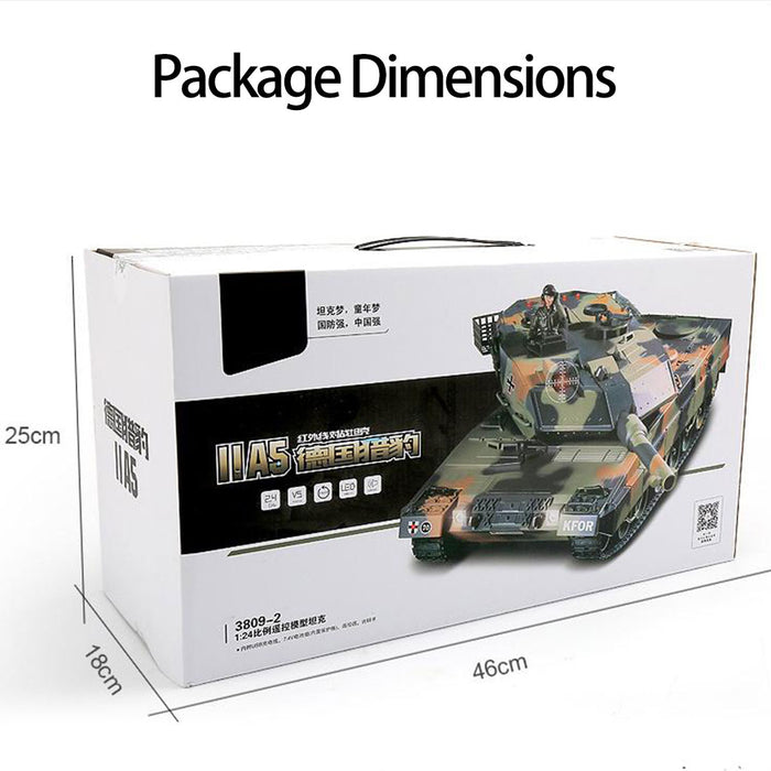 1/24 RC Tank German Leopard2 A5 Tank Model Military Vehicle Model