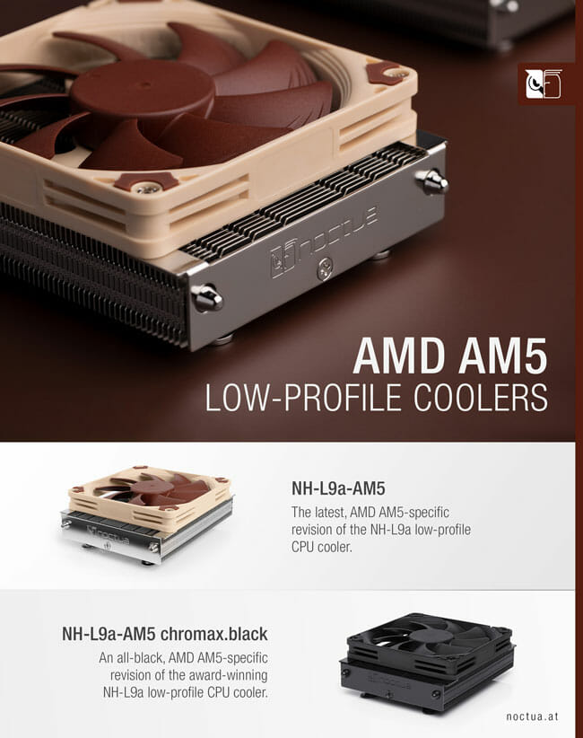 Noctua Presents NH-L9a-AM5 Low-Profile CPU Coolers For AMD Ryzen