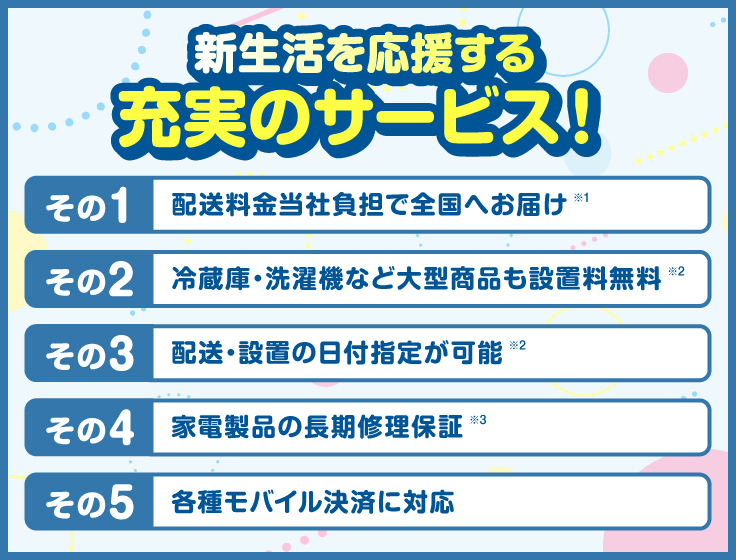 新生活家電セット2026 一人暮らし応援フェア 家電と暮らしのEDION