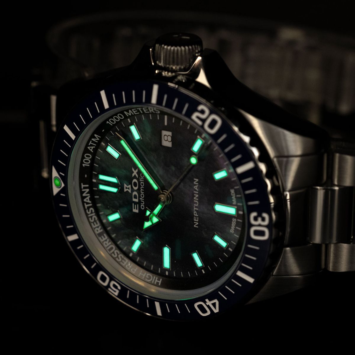 ネプチュニアン』にブラックMOP文字盤の特別モデルが登場 | EDOX日本