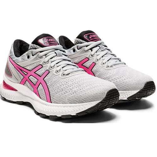 Asics Gel Nimbus 22 Women's Running Piedmont Grey, Hot Pink