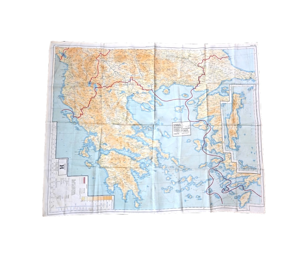 EA-Militaria | WW2 RAF Silk Escape Map