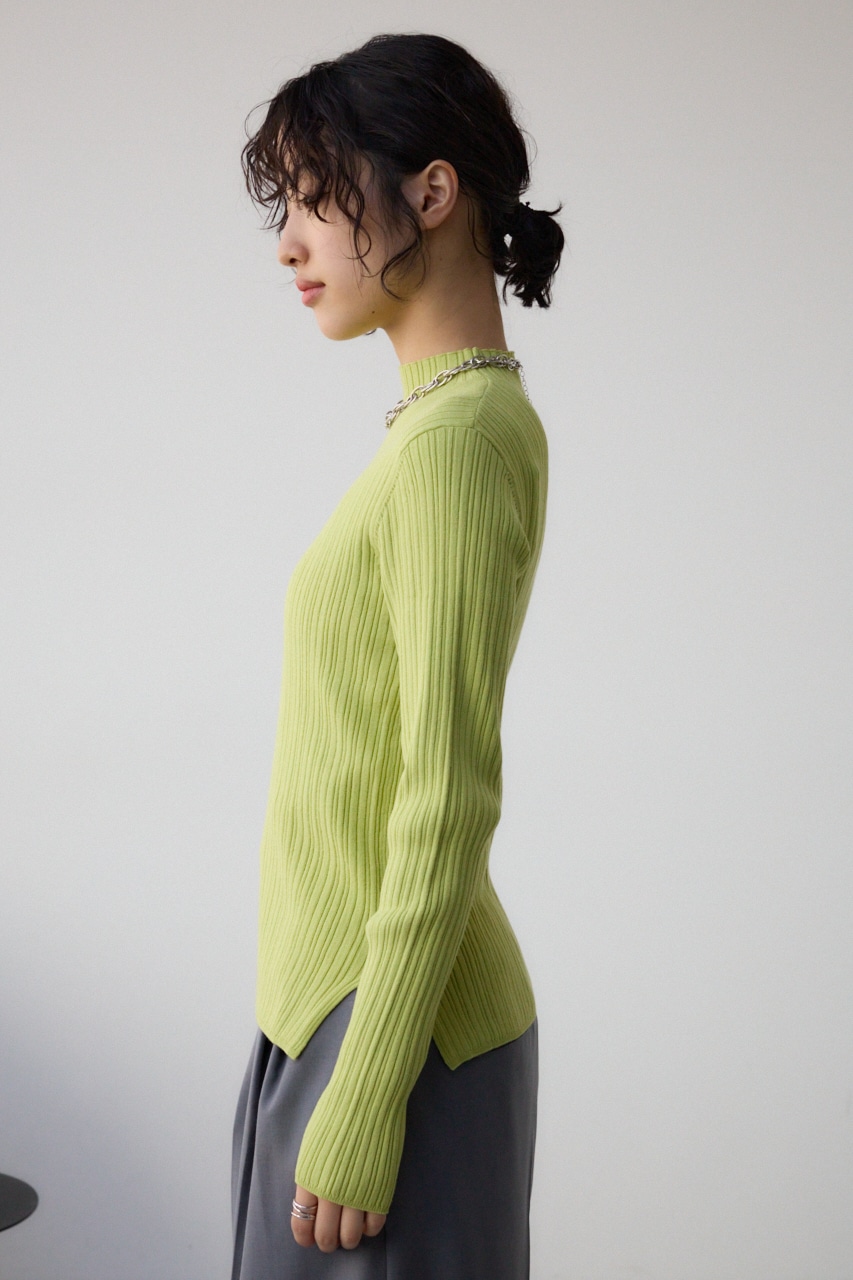 AZUL BY MOUSSY | ランダムリブハイネックニットトップス (ニット