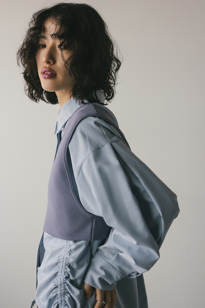 STYLEMIXER | ベストセットギャザーシャツ (シャツ・ブラウス ) |SHEL