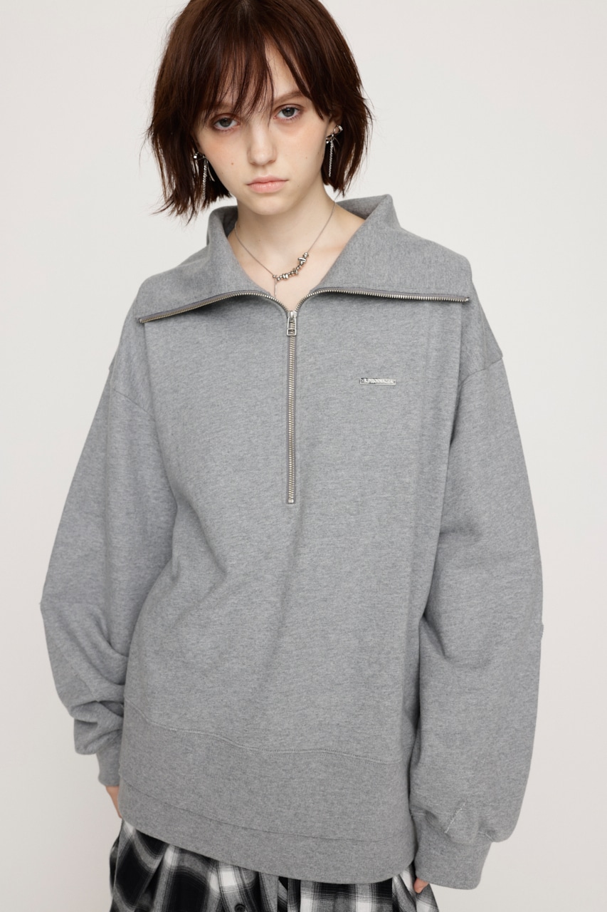 SLY | HALF ZIP LOGO OVER トップス (Tシャツ・カットソー(長袖