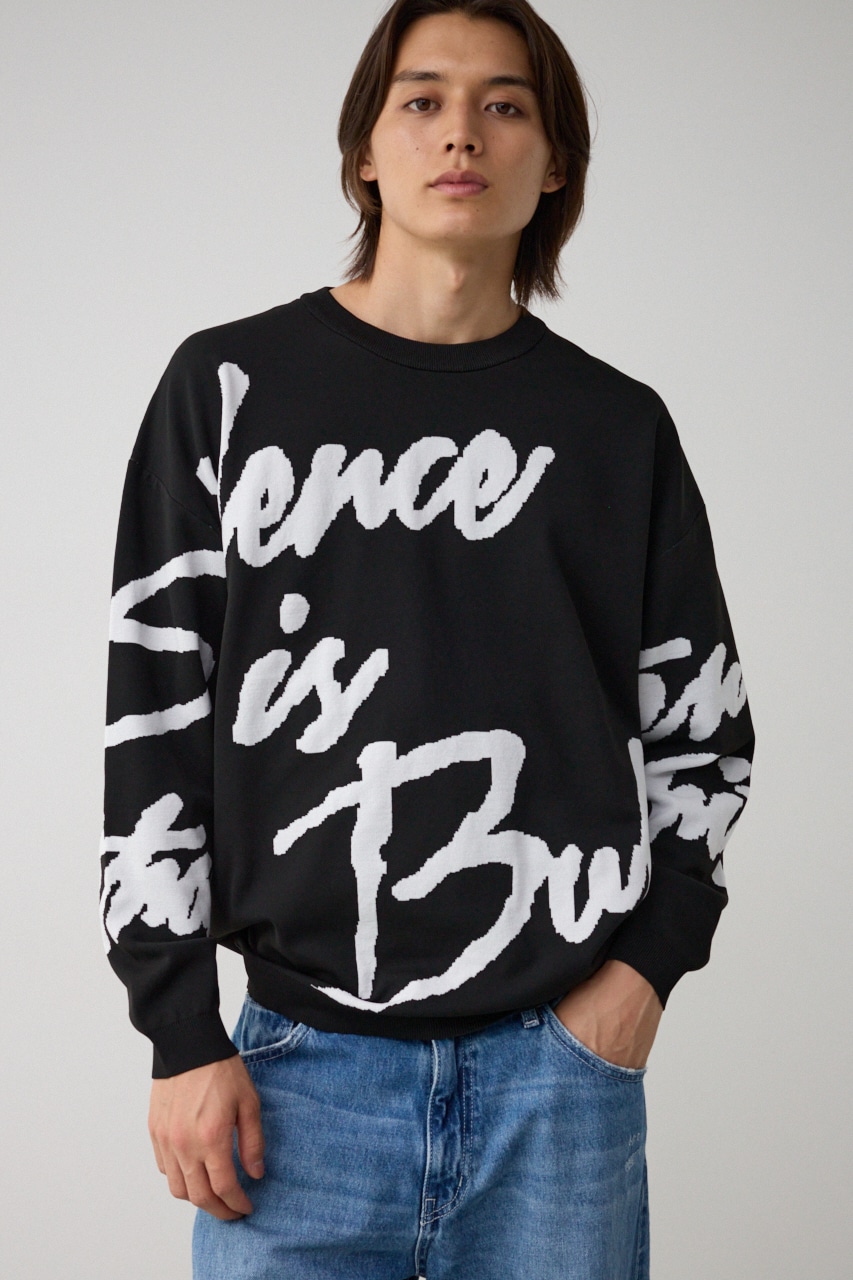 AZUL BY MOUSSY | ジャガードロゴビッグニットトップス (ニット