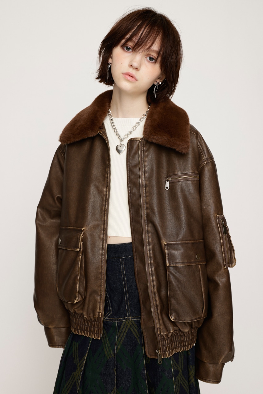 SLY | VINTAGE F／LEATHER S／ブルゾン (ブルゾン ) |SHEL'TTER WEBSTORE