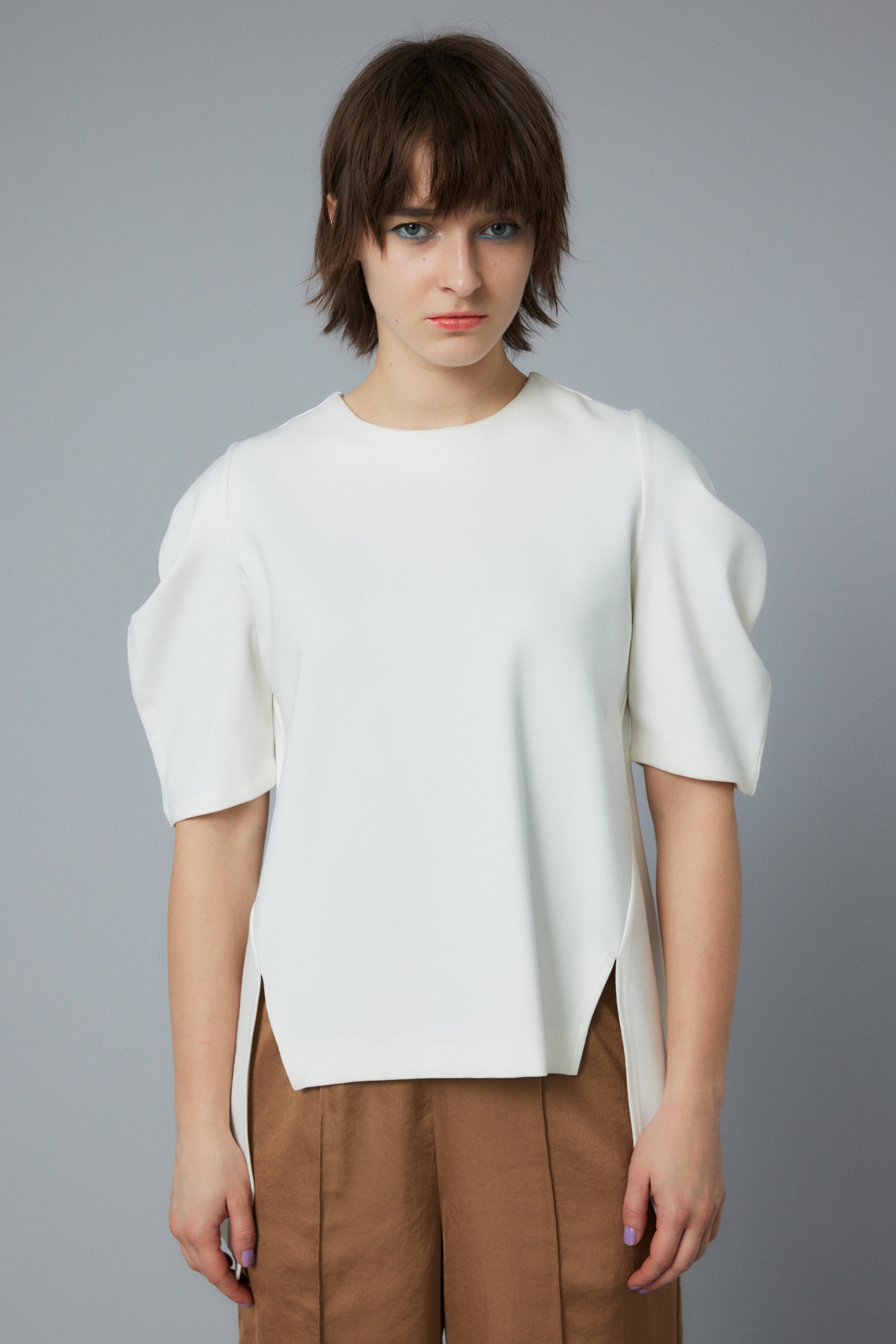 HeRIN.CYE | Ponte balloon sleeve tops (Tシャツ・カットソー(半袖