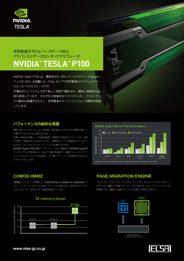 NVIDIA Tesla P100 - 株式会社 エルザ ジャパン