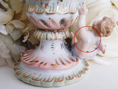 マイセンスタイル天使のポプリポット - 薔薇と天使のアンティーク