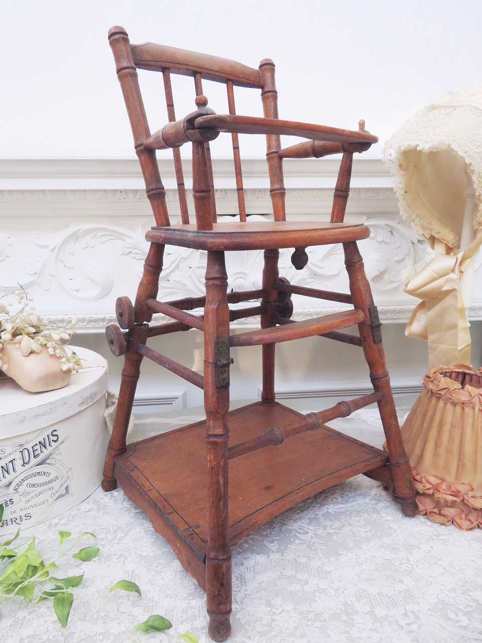 ドール用 木製フォールディングチェア - 薔薇と天使のアンティーク