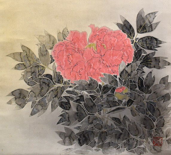 前田青邨 掛け軸「牡丹」 | 買取実績 | 骨董品買取専門の古美術永澤
