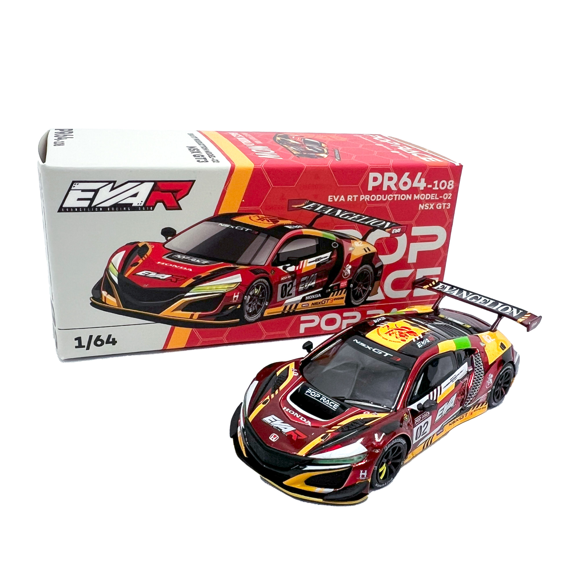 エヴァレーシング 1/64ミニカー EVA RT PRODUCTION MODEL-02 NSX GT3
