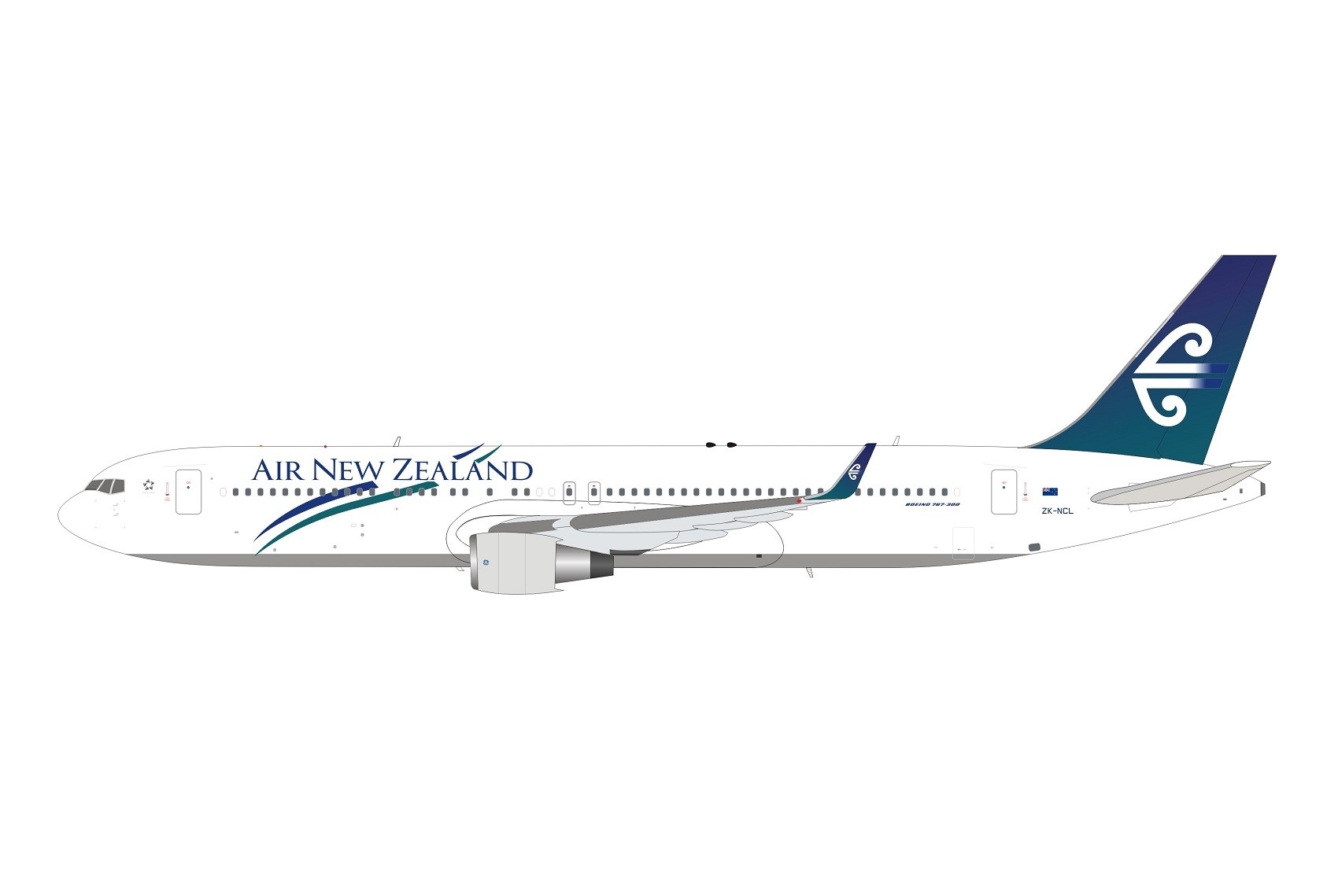 Air New Zealand Boeing 767-300ER ZK-NCL With Stand Die-Cast