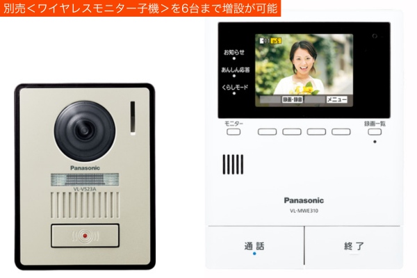 LIXIL Panasonic製 テレビドアホンP 2:7型 親子セット カラー液晶 親機