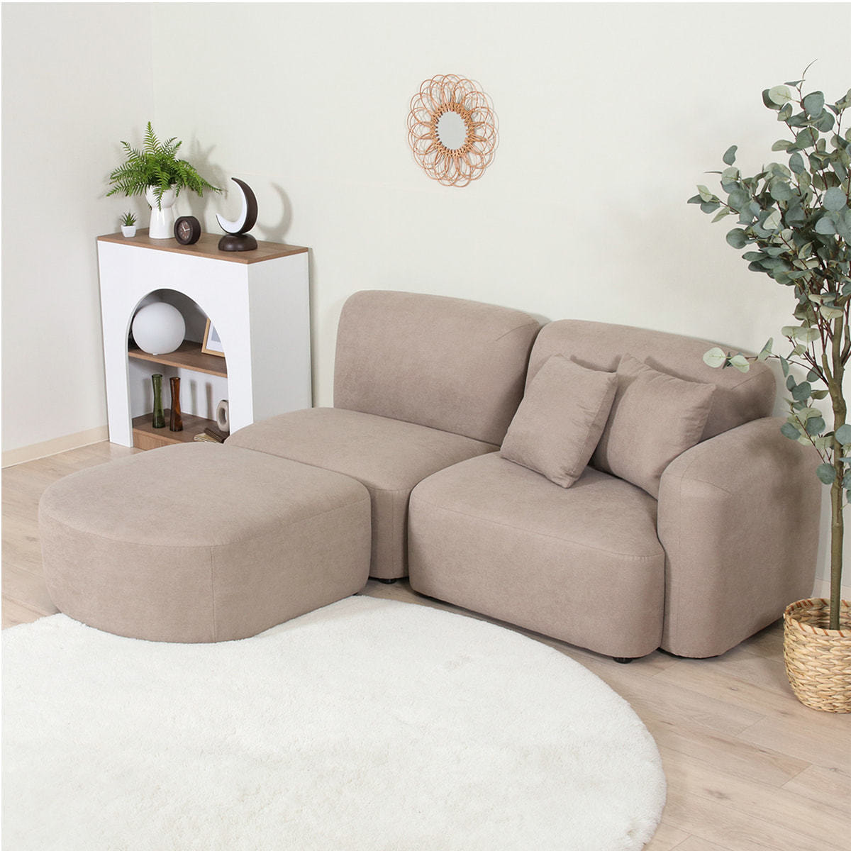 Chamill 1人掛けソファ（左肘） グレージュ（41309）の通販・卸売り