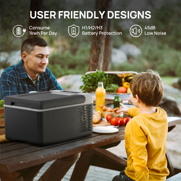 F40C4TMP 10クォート（9L）ポータブルカー冷蔵庫/冷凍庫