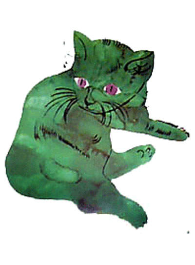 Cat Green/アンディ・ウォーホル【Andy Warhol】Cats・猫・ネコ