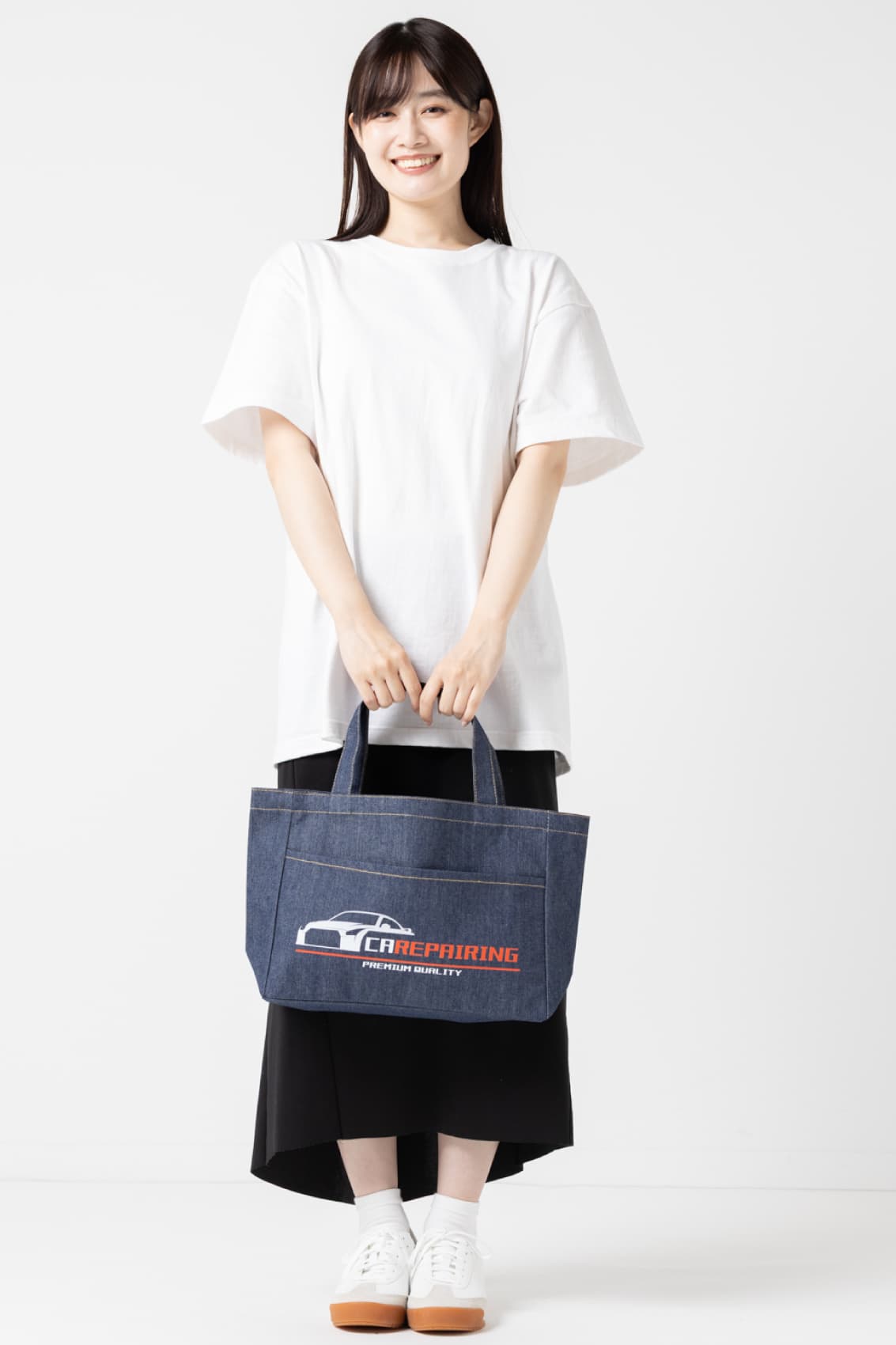 デニムフロントポケットトート [MARKLESS STYLE TR-1376]｜オリジナル