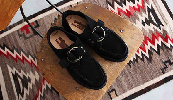 YUKETEN / ユケテン】Center Ring Moccasin “Black Suede”本当に少なく