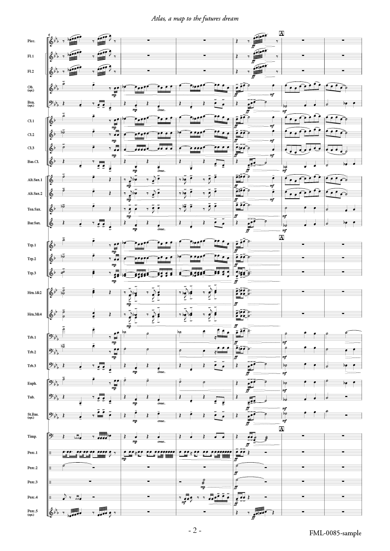 アトラス～夢への地図～：福島弘和 [吹奏楽スコア] - フォスター