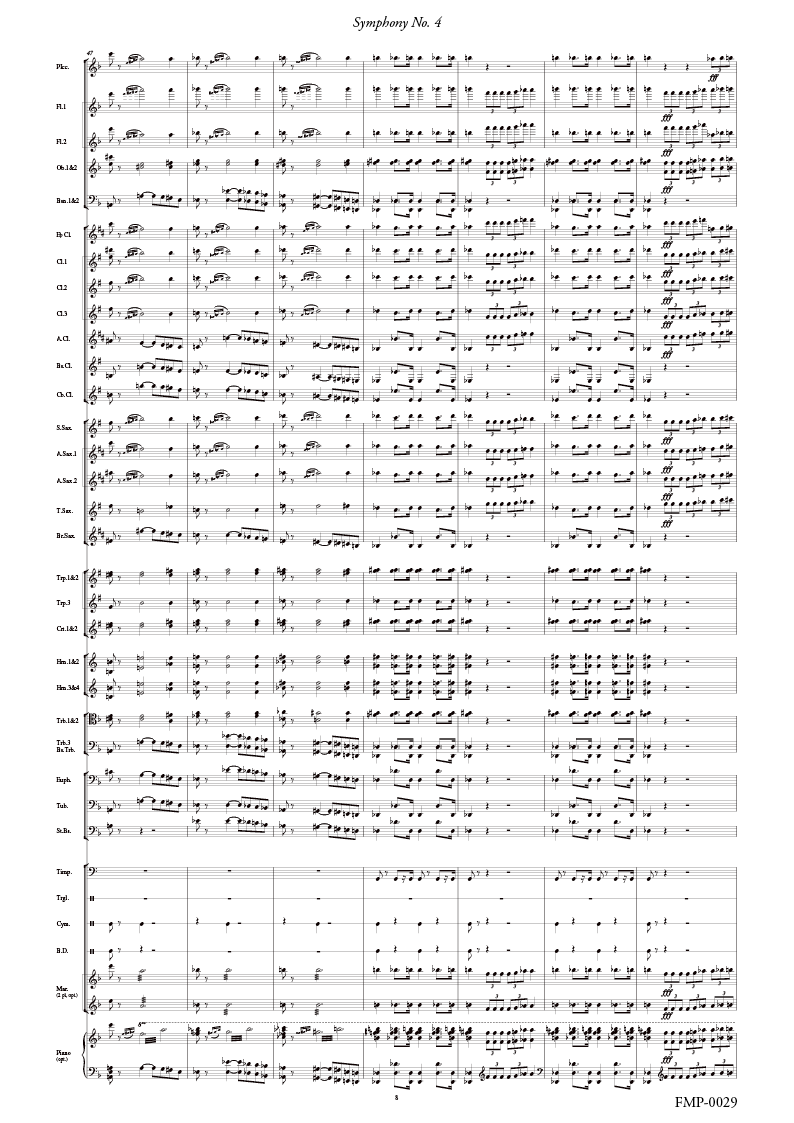 交響曲第4番より終楽章（原調）：ピョートル・イリイチ