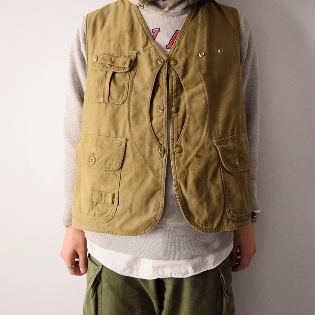 50's L.L.BEAN ハーフムーンポケットフィッシングベスト エルエル