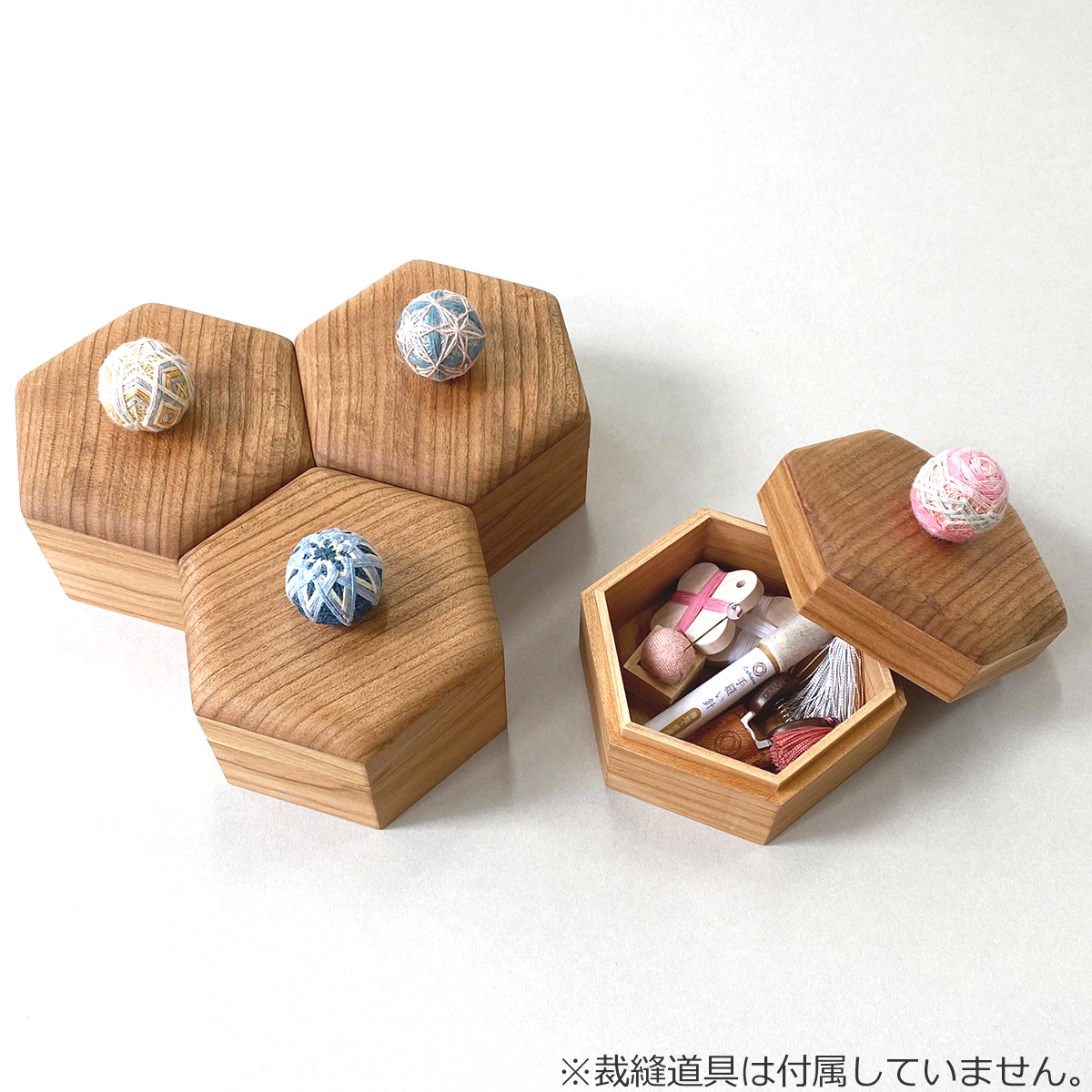 Cohana 手まりの六角小箱 山桜 日本製 Made in Japan コハナ KAWAGUCHI