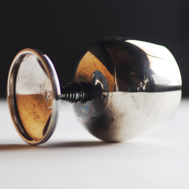 スペインヴィンテージシルバープレートカップワイングラスゴブレット