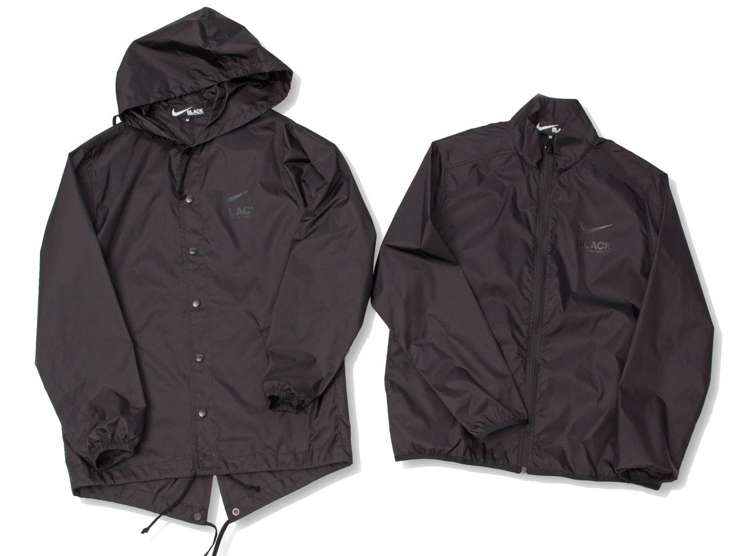 ブラック コム デ ギャルソン×ナイキ、“レトロロゴ”のコーチジャケット