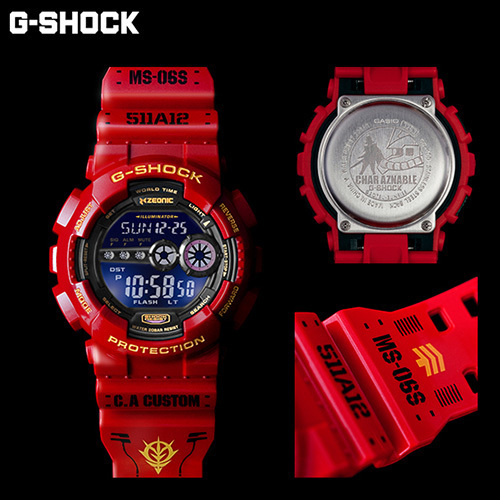 赤い彗星「シャア専用 G-SHOCK」数量限定で発売 - ファッションプレス
