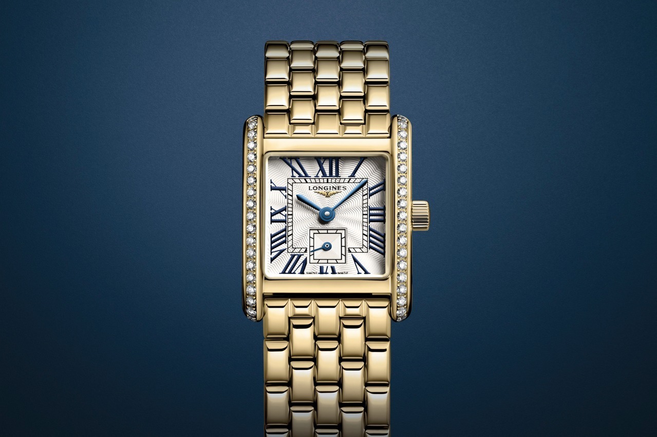ロンジン“長方形ケース”腕時計「ミニ ドルチェヴィータ」ダイヤモンド