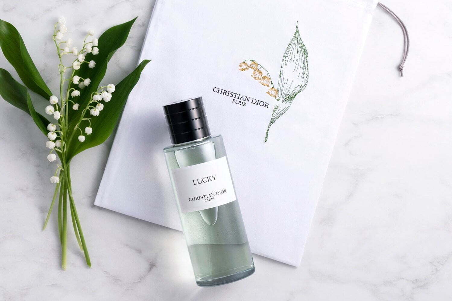 ディオール「スズランの香り」の“ラッキーフレグランス”、スズラン刺繍