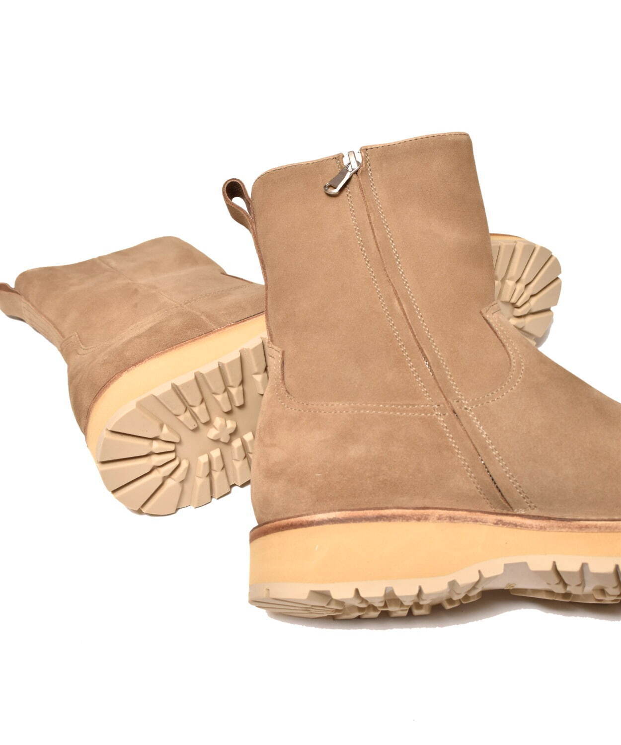 ノンネイティブ×マインデニム、厚底ソールのサイドジップブーツや