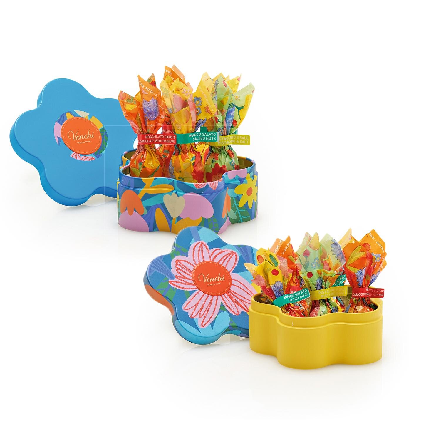 ヴェンキ2026年ホワイトデー”ミニ卵型”チョコの「フラワー缶」うさぎの