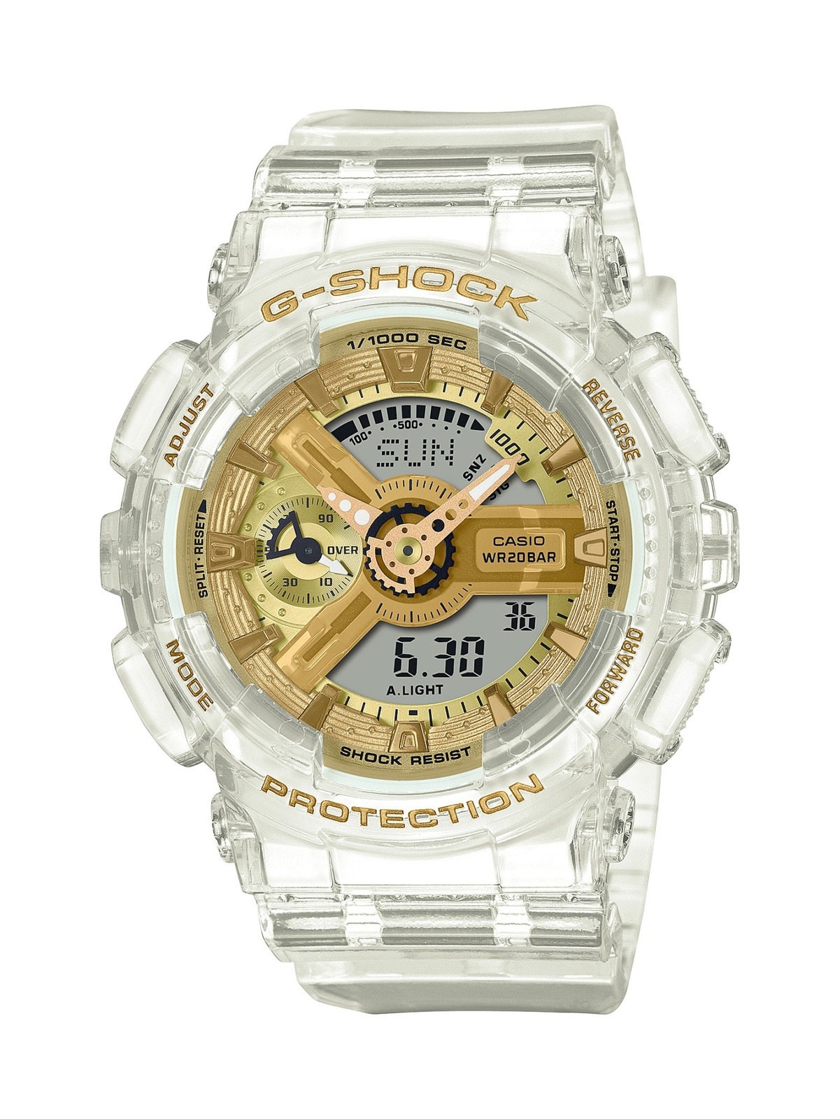 G-SHOCK“スケルトン＆ゴールド”の新作腕時計、コンパクトなスクエア