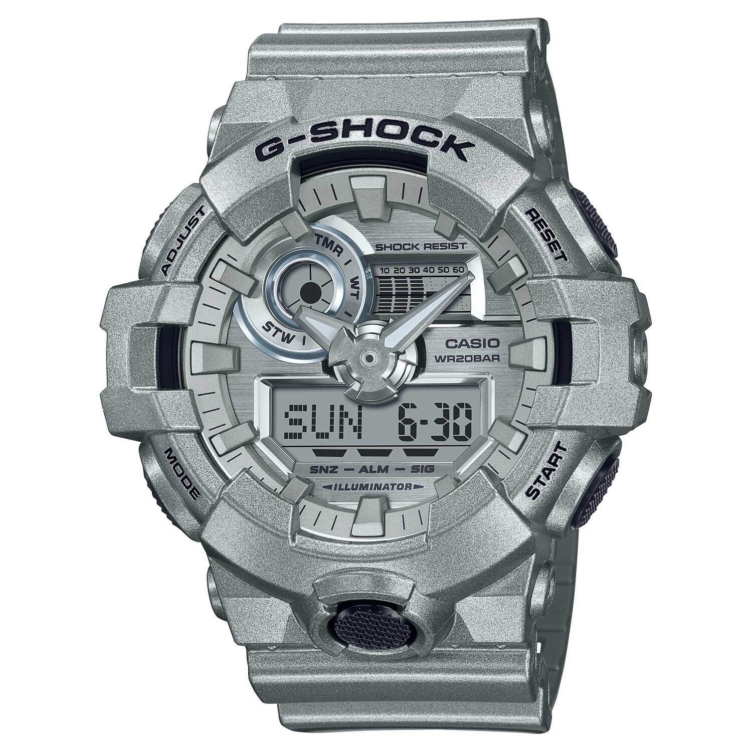 G-SHOCKからメタリックシルバーの新作腕時計、無機質で近未来的な輝き