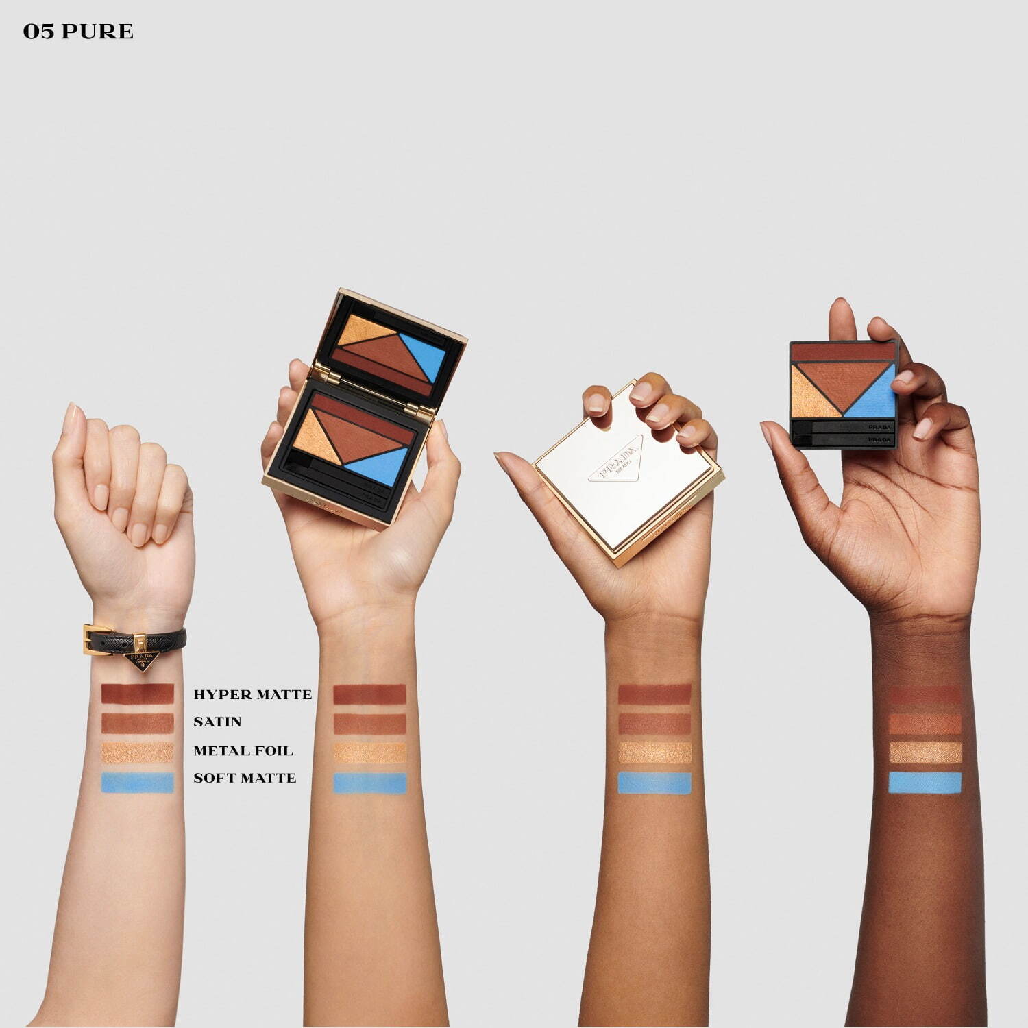 プラダ ビューティ24年春コスメ「アイシャドウ」はファッション着想“4
