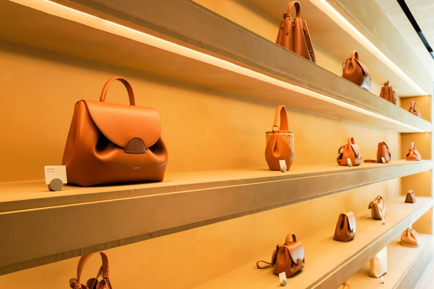 ポレーヌ定番＆24年新作バッグ、“乗馬用馬具”着想ハーフムーン型