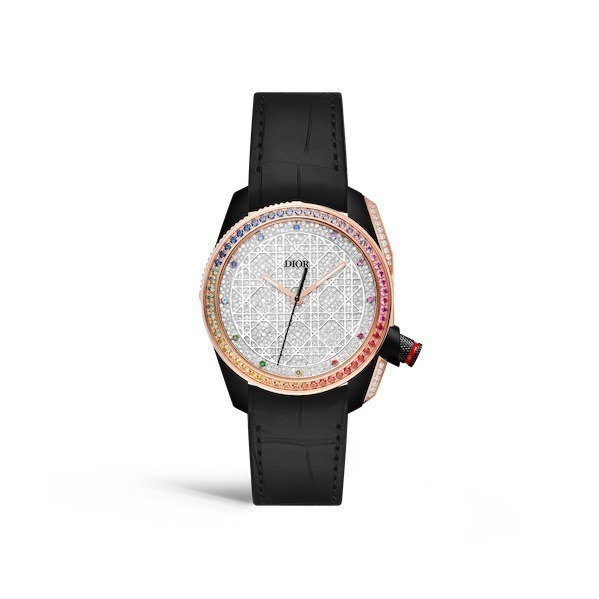 ディオール 「シフル ルージュ」限定腕時計、レインボーカラーに輝く