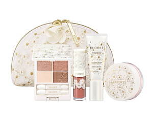 コスメデコルテのクリスマスコフレ2024、“白い花が咲く”ポーチ付き！4