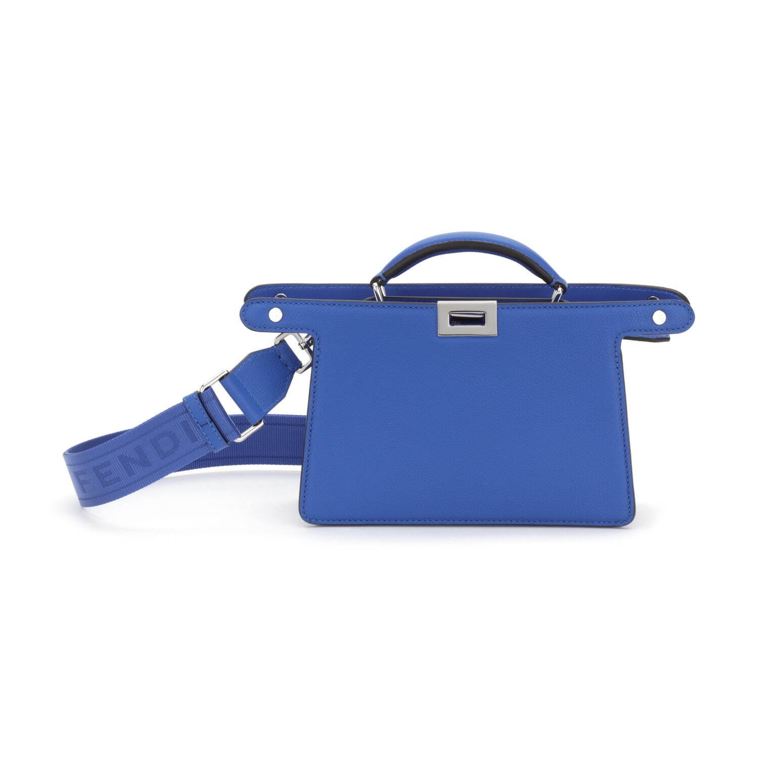 フェンディ「ピーカブー アイシーユー」メンズミニバッグ、ブルー