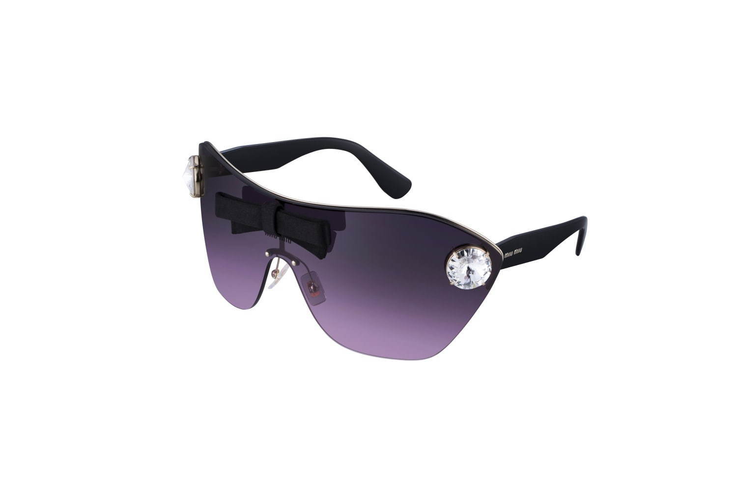 ミュウミュウ新作アイウェア“ハート＆雲”型レンズやクリスタル×リボン